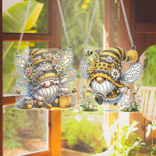 Load image into Gallery viewer, 2pcs Cute Gnome Diamond Art Hanging Pendant 5D DIY Diamond Painting Dots Pendant