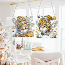 Load image into Gallery viewer, 2pcs Cute Gnome Diamond Art Hanging Pendant 5D DIY Diamond Painting Dots Pendant