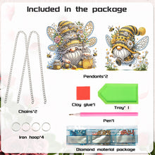 Load image into Gallery viewer, 2pcs Cute Gnome Diamond Art Hanging Pendant 5D DIY Diamond Painting Dots Pendant
