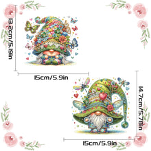 Load image into Gallery viewer, 2pcs Cute Gnome Diamond Art Hanging Pendant 5D DIY Diamond Painting Dots Pendant