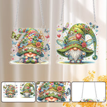 Load image into Gallery viewer, 2pcs Cute Gnome Diamond Art Hanging Pendant 5D DIY Diamond Painting Dots Pendant