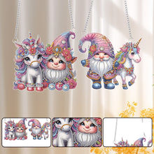 Load image into Gallery viewer, 2pcs Cute Gnome Diamond Art Hanging Pendant 5D DIY Diamond Painting Dots Pendant