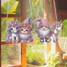 Load image into Gallery viewer, 2pcs Cute Gnome Diamond Art Hanging Pendant 5D DIY Diamond Painting Dots Pendant