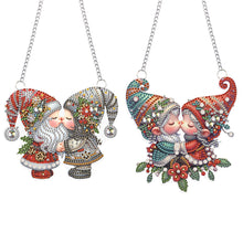 Load image into Gallery viewer, 2pcs Cute Gnome Diamond Art Hanging Pendant 5D DIY Diamond Painting Dots Pendant