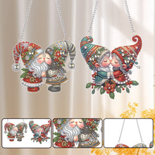 Load image into Gallery viewer, 2pcs Cute Gnome Diamond Art Hanging Pendant 5D DIY Diamond Painting Dots Pendant