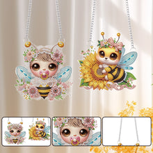 Load image into Gallery viewer, 2pcs Animal Diamond Art Hanging Pendant 5D DIY Diamond Painting Dots Pendant