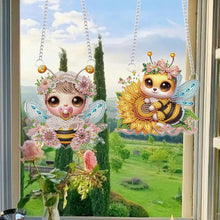 Load image into Gallery viewer, 2pcs Animal Diamond Art Hanging Pendant 5D DIY Diamond Painting Dots Pendant