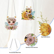 Load image into Gallery viewer, 2pcs Animal Diamond Art Hanging Pendant 5D DIY Diamond Painting Dots Pendant