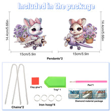 Load image into Gallery viewer, 2pcs Animal Diamond Art Hanging Pendant 5D DIY Diamond Painting Dots Pendant