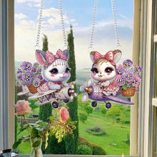 Load image into Gallery viewer, 2pcs Animal Diamond Art Hanging Pendant 5D DIY Diamond Painting Dots Pendant