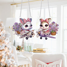 Load image into Gallery viewer, 2pcs Animal Diamond Art Hanging Pendant 5D DIY Diamond Painting Dots Pendant