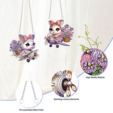 Load image into Gallery viewer, 2pcs Animal Diamond Art Hanging Pendant 5D DIY Diamond Painting Dots Pendant