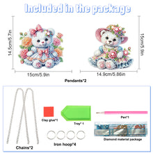 Load image into Gallery viewer, 2pcs Animal Diamond Art Hanging Pendant 5D DIY Diamond Painting Dots Pendant