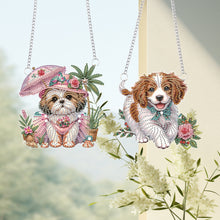 Load image into Gallery viewer, 2pcs Animal Diamond Art Hanging Pendant 5D DIY Diamond Painting Dots Pendant