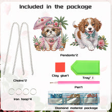 Load image into Gallery viewer, 2pcs Animal Diamond Art Hanging Pendant 5D DIY Diamond Painting Dots Pendant