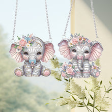 Load image into Gallery viewer, 2pcs Animal Diamond Art Hanging Pendant 5D DIY Diamond Painting Dots Pendant