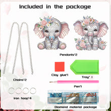 Load image into Gallery viewer, 2pcs Animal Diamond Art Hanging Pendant 5D DIY Diamond Painting Dots Pendant