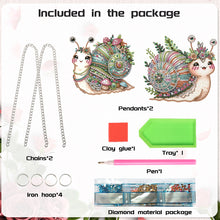 Load image into Gallery viewer, 2pcs Animal Diamond Art Hanging Pendant 5D DIY Diamond Painting Dots Pendant