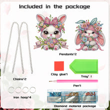 Load image into Gallery viewer, 2pcs Animal Diamond Art Hanging Pendant 5D DIY Diamond Painting Dots Pendant