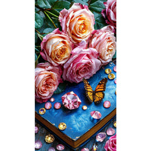 Load image into Gallery viewer, Diamond Painting - Full Round - Rose butterfly book (40*70CM)