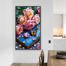 Load image into Gallery viewer, Diamond Painting - Full Round - Rose butterfly book (40*70CM)