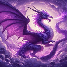Load image into Gallery viewer, Diamond Painting - Full Round - Purple Dragon (40*40CM)