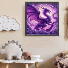 Load image into Gallery viewer, Diamond Painting - Full Round - Purple Dragon (40*40CM)