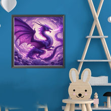 Load image into Gallery viewer, Diamond Painting - Full Round - Purple Dragon (40*40CM)