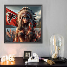 Load image into Gallery viewer, Diamond Painting - Full Round - Atlanta Falcons Indian Woman (40*40CM)