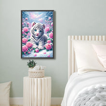 Load image into Gallery viewer, Diamond Painting - Full Round - Rose White Tiger Animal Series (40*60CM)