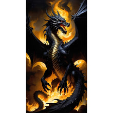 Load image into Gallery viewer, Diamond Painting - Full Round - Black Dragon (40*70CM)