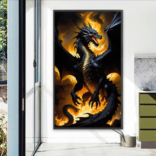 Load image into Gallery viewer, Diamond Painting - Full Round - Black Dragon (40*70CM)