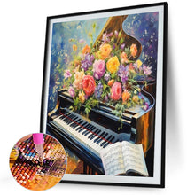 Load image into Gallery viewer, Diamond Painting - Full Square - Flowers on the piano (40*50CM)