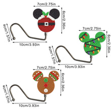 Load image into Gallery viewer, 3Pcs Cute Cartoon Rhinestone Painting Keychain Hanger Diamond Painting Art Hooks