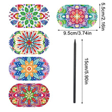 Load image into Gallery viewer, 5Pcs PVC Mandala Pattern 5D DIY Diamond Hair Sticks Crafts Gifts for Women Girls