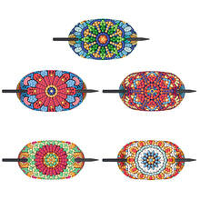 Load image into Gallery viewer, 5Pcs PVC Mandala Pattern 5D DIY Diamond Hair Sticks Crafts Gifts for Women Girls