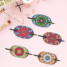 Load image into Gallery viewer, 5Pcs PVC Mandala Pattern 5D DIY Diamond Hair Sticks Crafts Gifts for Women Girls