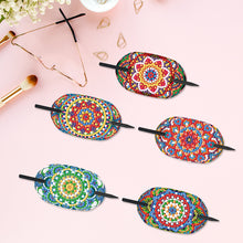 Load image into Gallery viewer, 5Pcs PVC Mandala Pattern 5D DIY Diamond Hair Sticks Crafts Gifts for Women Girls