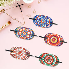 Load image into Gallery viewer, 5Pcs PVC Mandala Pattern 5D DIY Diamond Hair Sticks Crafts Gifts for Women Girls