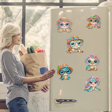 Load image into Gallery viewer, 6Pcs Acrylic Summer Beach Turtle DIY Diamond Art Refrigerator Magnets Sticker