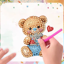 Load image into Gallery viewer, 6Pcs Acrylic Valentine Day Love Bear Diamond Art Refrigerator Magnets Sticker