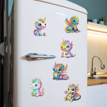 Load image into Gallery viewer, 6Pcs Acrylic Dinosaur DIY Diamond Art Refrigerator Magnets Sticker for Beginners