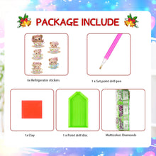 Load image into Gallery viewer, 5Pcs Porcelain Cup Bear Diamond Art Fridge Magnet Diamond Painting Fridge Magnet