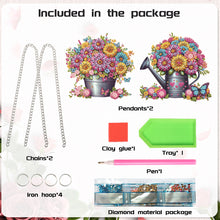 Load image into Gallery viewer, 2Pcs Special Shape Flower Car Diamond Painting Ornaments for Garden Window Decor