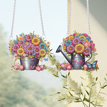 Load image into Gallery viewer, 2Pcs Special Shape Flower Car Diamond Painting Ornaments for Garden Window Decor