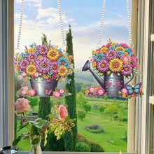 Load image into Gallery viewer, 2Pcs Special Shape Flower Car Diamond Painting Ornaments for Garden Window Decor