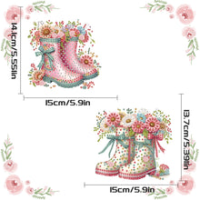Load image into Gallery viewer, 2Pcs Special Shape Flower Car Diamond Painting Ornaments for Garden Window Decor