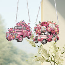 Load image into Gallery viewer, 2Pcs Special Shape Flower Car Diamond Painting Ornaments for Garden Window Decor