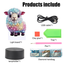 Load image into Gallery viewer, Acrylic Double Sided Diamond Painting LED Night Light for Adults (Sheep)