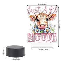 Load image into Gallery viewer, Acrylic Double Sided Diamond Painting LED Night Light for Adults Beginner(Cow)
